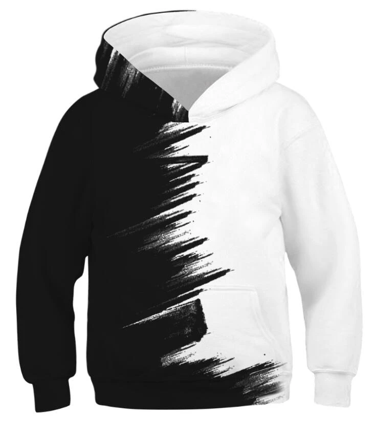 Sudadera con capucha para niños y adolescentes, suéter de manga larga con estampado 3D de paisajes negros, ropa informal de invierno| Sudaderas capucha y sudaderas| -