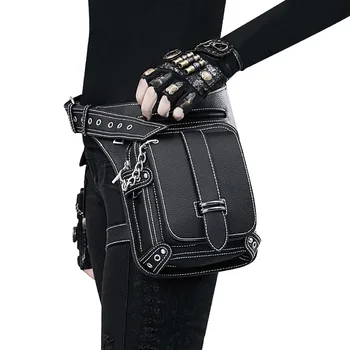 

Punk retro pockets outdoor multi-function shoulder messenger bag female mobile phone bag