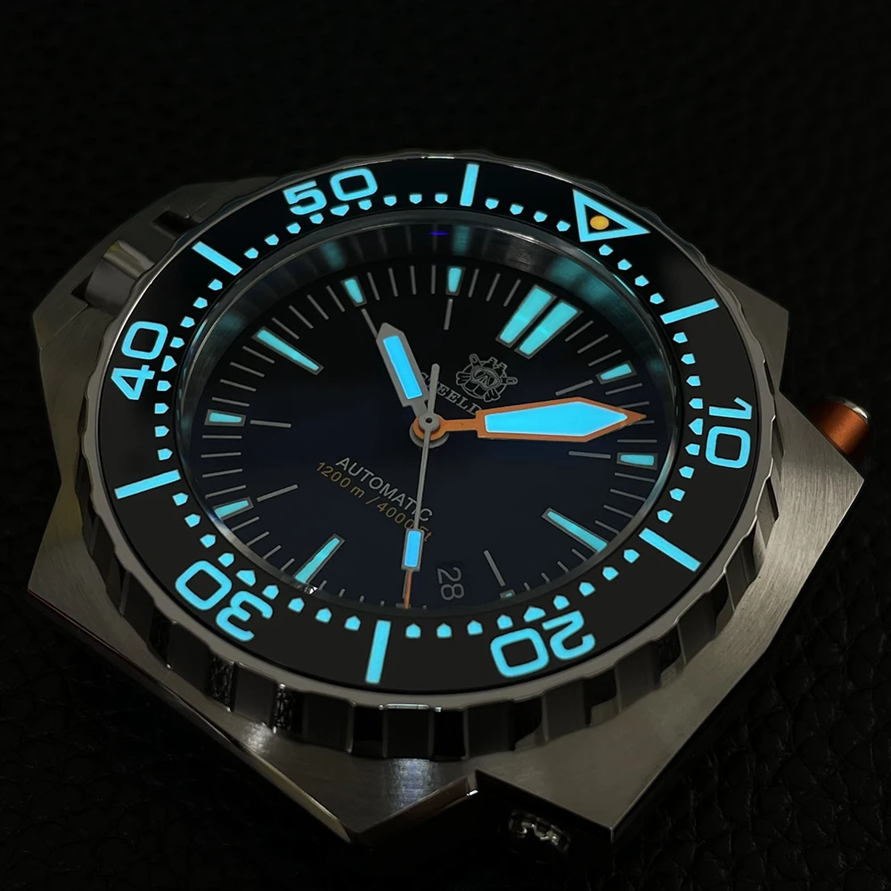 Steeldive 1969 Mechanical Watch Diving 1200m Waterproof Nh35 Sapphire  Crystal Automatic Watch Man C3 Super Luminous Diver Watch - Mechanical  Wristwatches - AliExpress