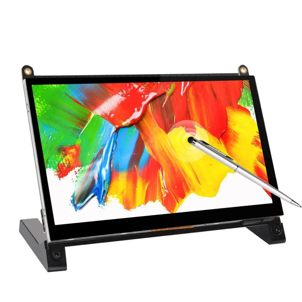 US $111.93 7 inch touch screen portable monitor LCD Display HDMI Interface for Raspberry Pi 4B 3B 3B 2B BB Black Banana Pi Windows 10 8 7
