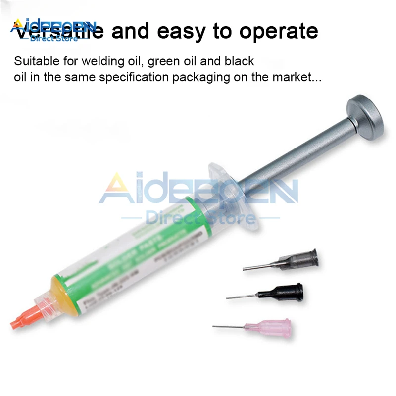 BGA Tin Solder Paste Leaded Sn63/Pb37 Syringe Liquid Flux Melting Point