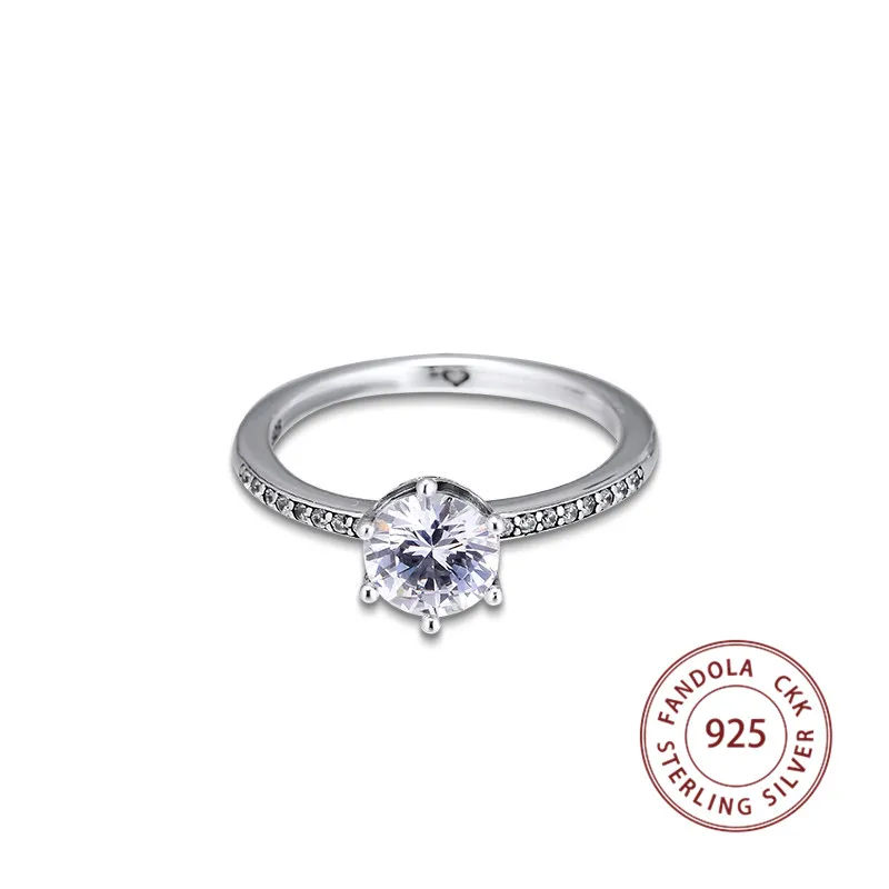 Аутентичные кольцо из стерлингового серебра 925 сверкающие короны свадебные кольца для женщин серебро 925 оригинальные кольца модные ювелирные изделия anillos