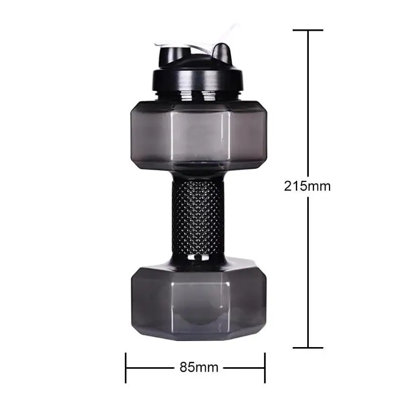 Большая бутылка для воды 2.2L PETG гантели оформленные спортивные беговые фитнес-упражнения для тренажерного зала Встряхнуть Вес