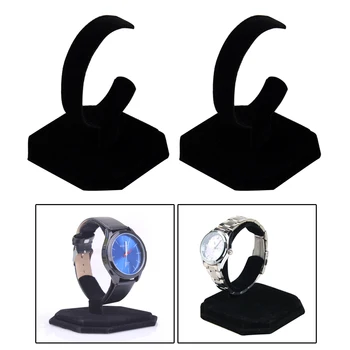 

2pcs Elegant Velvet Watch Display Rack Bangle Anklet Showcase Jewelry Stand