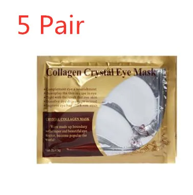 5pair 10/5/2 пары Crystal коллагеновая маска для глаз 24K Gold Eye патчи для ухода лечение темных кругов возле глаз, удаляйте гель эффектом против морщин TSLM2 - Цвет: 5pair