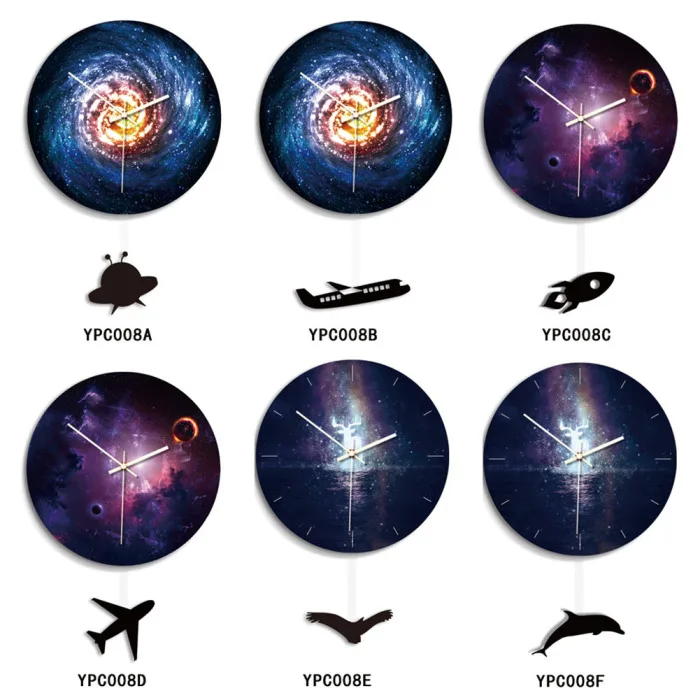 1 Pcs Wall Clock Black Hole Round Removable Durable for Home Bedroom Office E2S