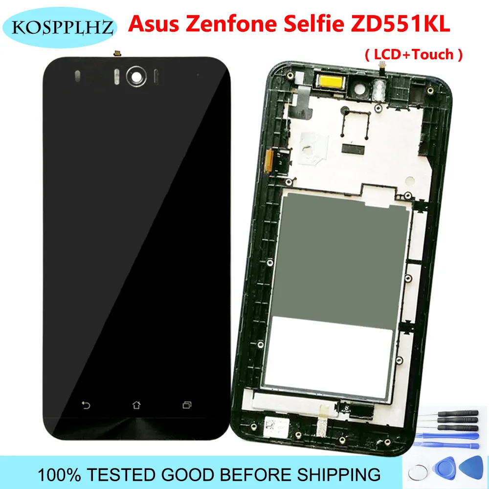 ЖК-дисплей 5 дюйма для телефона Zenfone Selfie ZD551KL Z00UD сенсорный экран ремонта в сборе с