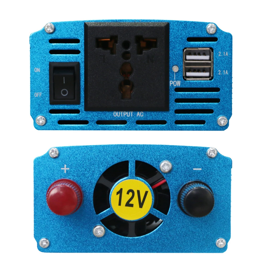 1000W солнечный DC 12 V/24 V к AC 110 V/220 V модифицированный синусоидальный автомобильный преобразователь