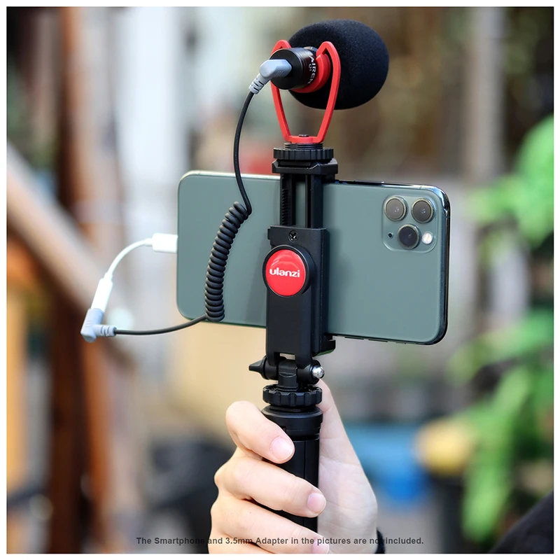 Ulanzi Record Microphone Tripod Vlog Kit Mini Tripod Vertical Shooting Phone Mount Kit 3.5MM Jack Video Audio Microphone