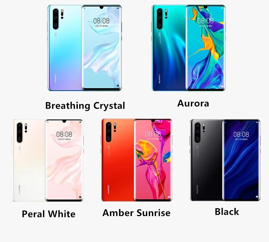 HuaWei P30 Pro Sim бесплатный телефон Kirin 980 Android 9,1 6,4" 2340X1080 8 Гб ram 512 ГБ rom 40.0MP NFC QI отпечаток пальца IP68