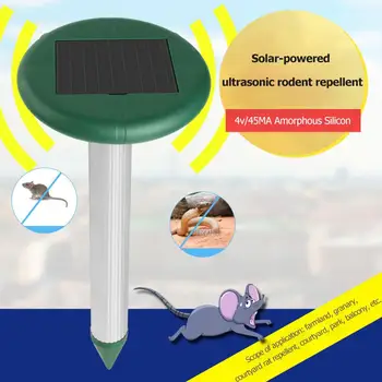 

2pcs Mole Repellent Wide Scope of Application Solar Power Ultrasonic Waterproof Outdoor Bird Pest Contorl 317x150x30mm