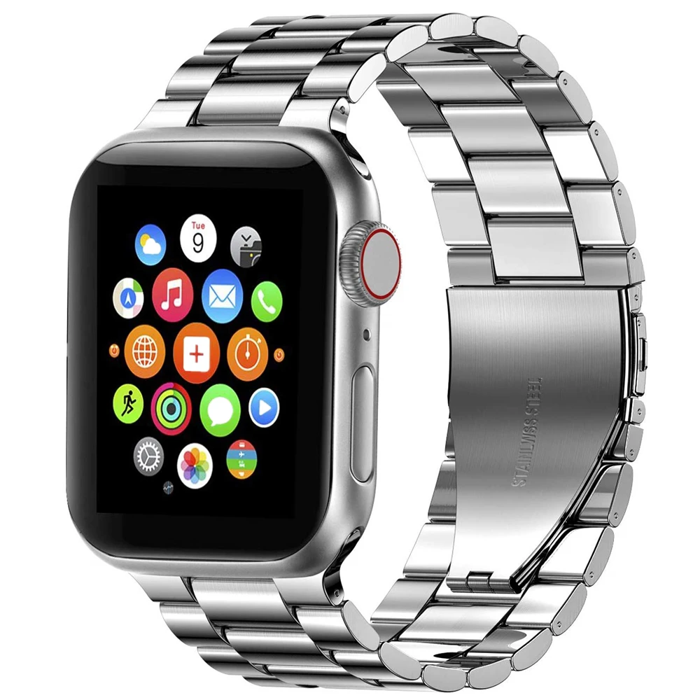 Ремешок для часов для apple Watch series 5 полос 40 мм 44 стиль нержавеющая сталь наручный браслет для наручных часов iwatch 1/2/3/4 38 мм 42 мм