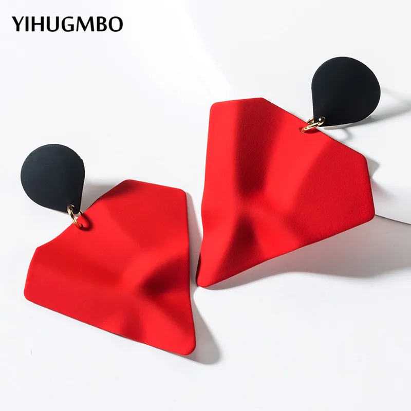 YIHUGMBO богемные геометрические треугольные Висячие серьги для женщин 5 цветов