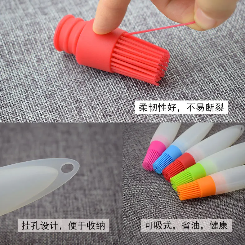 

Different Silicone Honey Oil Brush Seasoning With Oil Bottle For Barbecue Cooking Baking Pancake BBQ Tools Storage Bottle 1Pcs