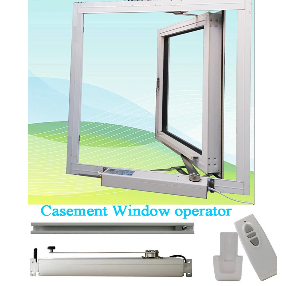 Janela de Casement Manual Automático Fechar Aberto Motor Atuador Abridor Clarabóia Estufa Dentro Janela Operador Wifi Tuya 220 v –