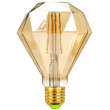 

TIANFAN Led Bulb Vintage Light Bulb Diamond φ95mm 4W Amber Clear 220/240v E27 Decorative Light Bulb Warm White