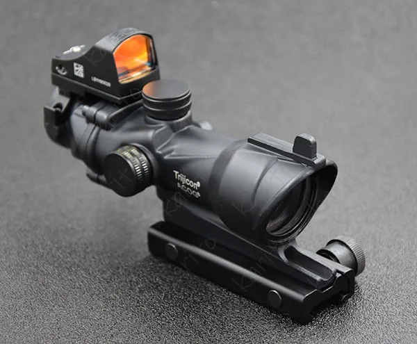 

Tactical Trijicon acog style 4x32 Rifle scope and 1x docter red dot sight hunting shooting M2833 M7830