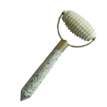 

Spurs Massager Roller Facial Massage Jade Roller Natural Quartz Stone Beauty Roller Tool Girl Gift Portable Face Lift Massager