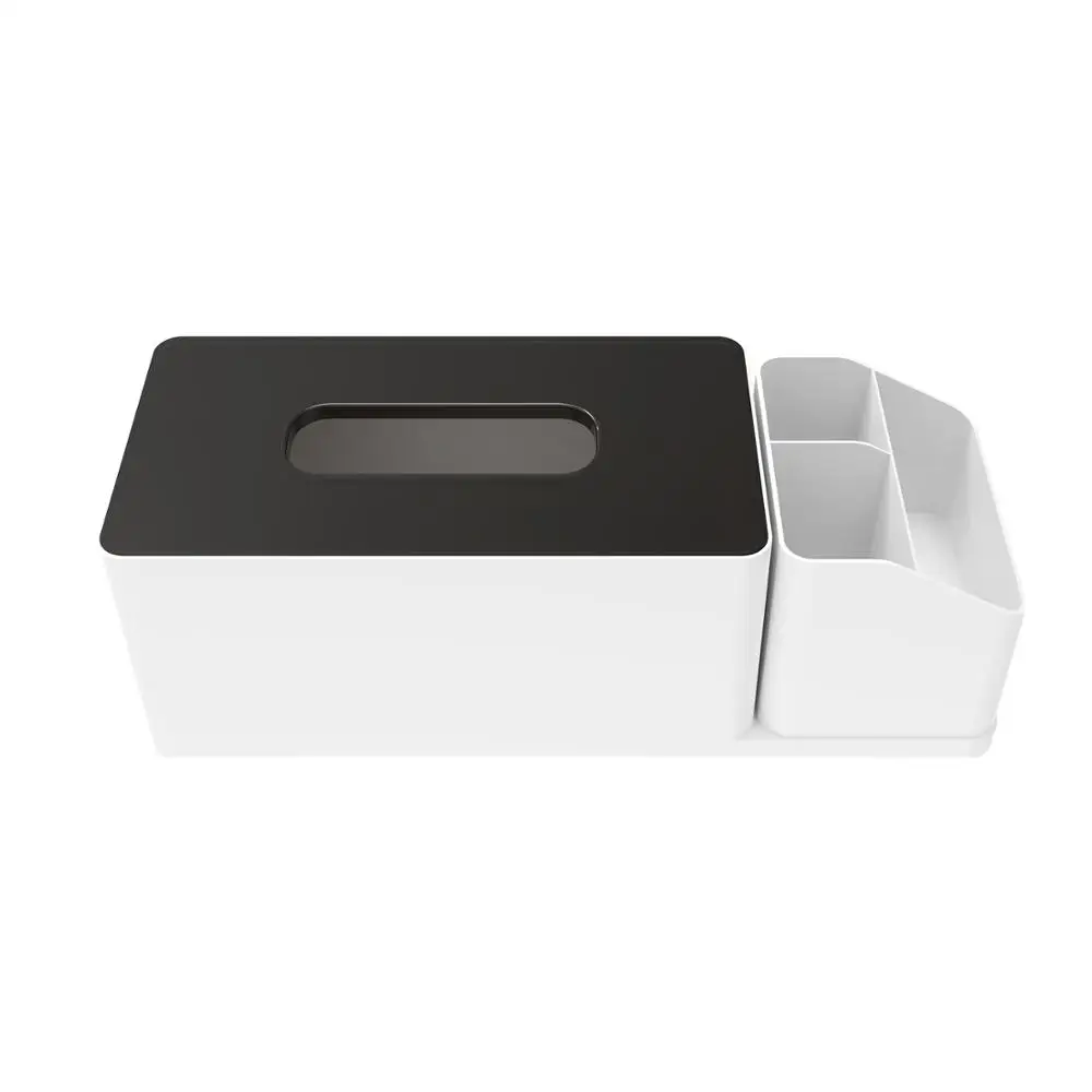 

SVAVO Multifunction Napkin Tissue Holder with Storage Box ABS Napkin Holder Rectangular Paper Tissue Box Household