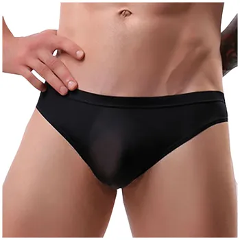 

New men's underwear cotton sexy solid color large size men's briefs comfortable breathable quality male panties #4
