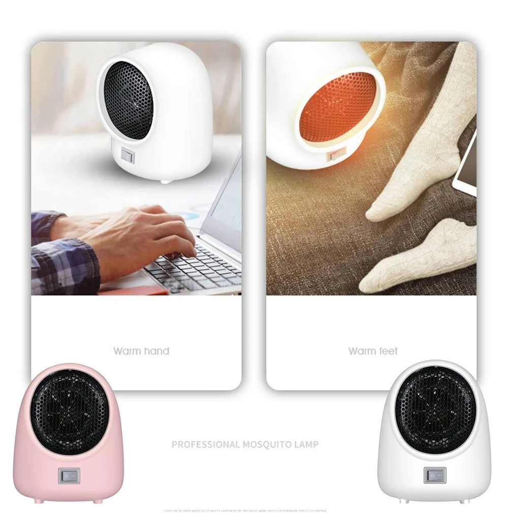 Chauffage d'appoint en céramique portable FTC électrique 220 V 500 W Mini ventilateur de bureau pour l'hiver chaud Appareil ménager forcé Gratuit_voghion.com