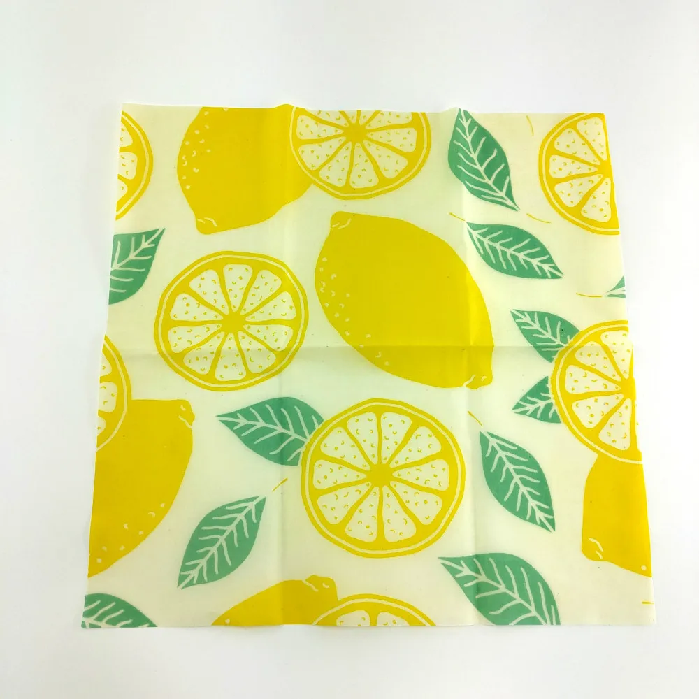 lemon-H Пчелиный воск многоразовая пищевая обертка s устойчивая пластиковая пищевая упаковка для хранения органический пчелиный воск обертка для замены сэндвича - Цвет: lemon-H