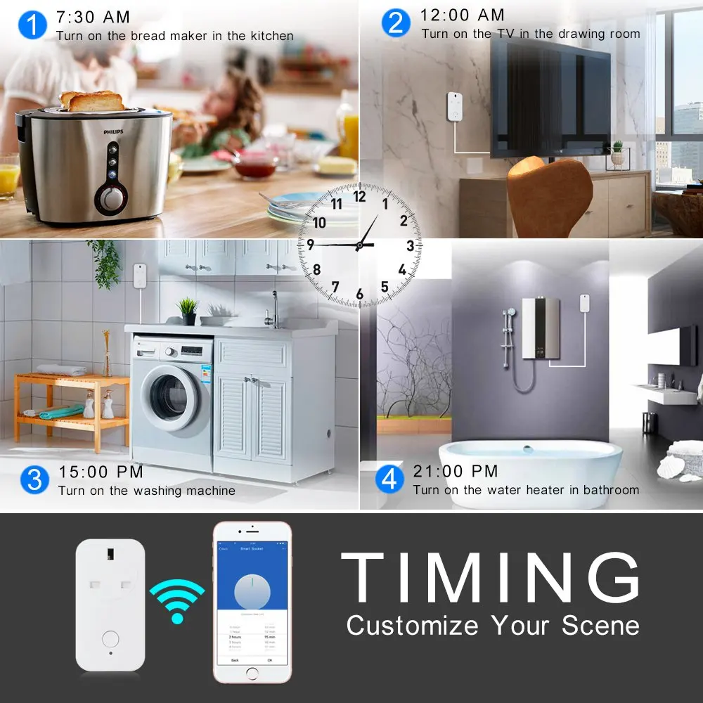 Wi Fi переключатель Smart Home для Apple Homekit Vstarcam умная розетка fr ALexa Echo Google адаптер ЕС США