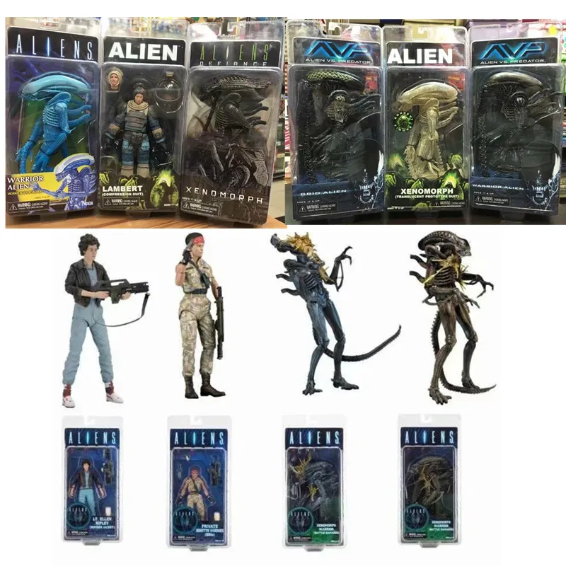 NECA Alien Wave 12 LT.Ellen riply бомбардировщик Xenomorph Warrior Battle поврежденный ПВХ фигурка модель