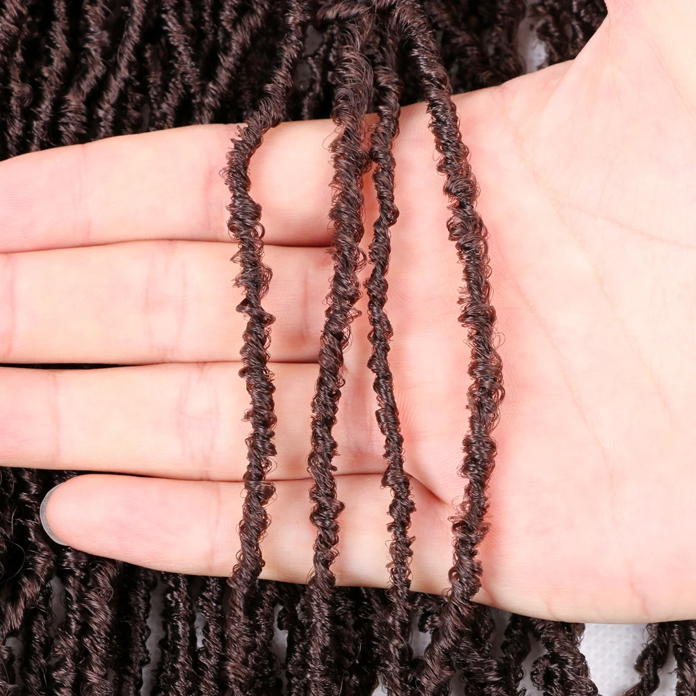 Faux Micro Locs Crochet Hair 16 Inch Sister Locks Hair Extensions Natural Curly DreadLocks Mini African Roots Black Brown Red Faux Micro Locs Crochet Hair 16 Inch Sister Locks Hair Extensions Natural Curly DreadLocks Mini African Roots Black Brown Red