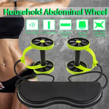 

Large-size AB Wheels Roller Stretch Elastic Abdominal Resistance Pull Rope Tool AB roller for Abdominal muscle Trainer Exercise