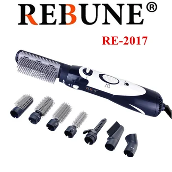

RE-2017 Styling Tools Powerful Multifunctional Hair Dryer Hair Brush Roller Styler 110 - 220V