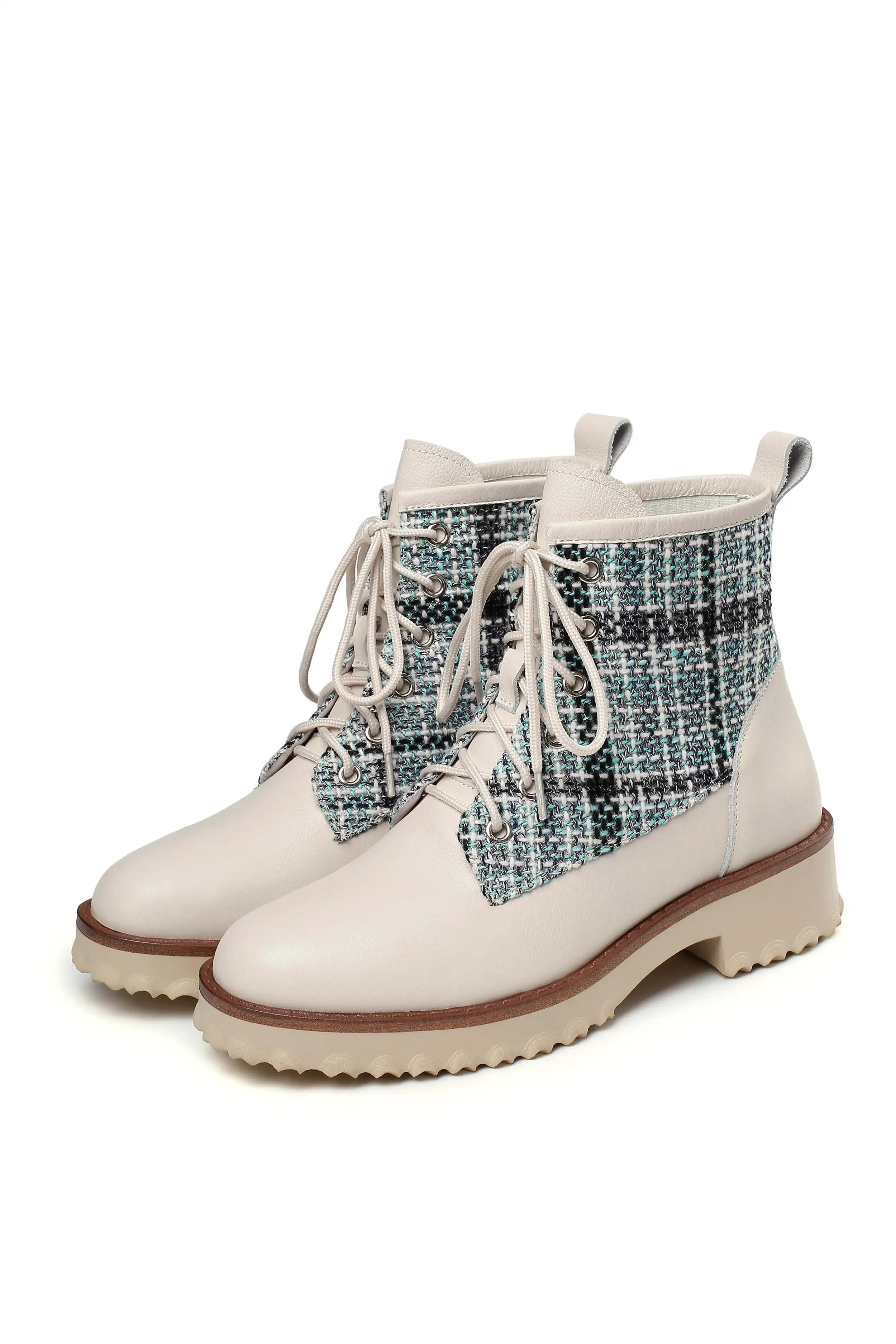 Botas mujer new winter shoes women's motorcycle boots cow leather cotton fabric comfortable British style western mid-calf boots
