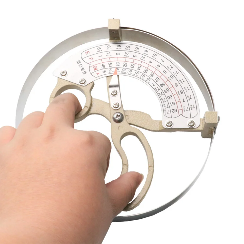 

Hat Caliper Accurate Scissor Type Hat Measuring Tool Durable Ruler Stainless Steel 49-62cm Ring Milliners Portable Handheld