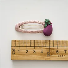 Новые стильные детские заколки ручной работы с фруктами, тканевые японские корейские аксессуары для маленьких девочек