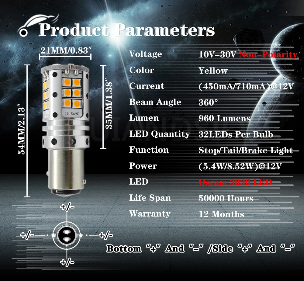 2x сигнал нет Hyper Flash 32smd 3030 двойной луч 1157 BAY15D 10-30 в Canbus Авто стоп резервного копирования задний фонарь светодиодная для парковки машины лампа