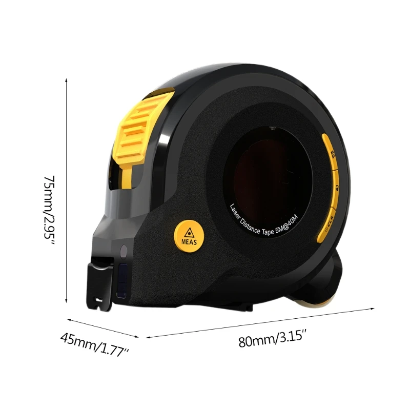 US $23.50 3In1 InfraredLaser Tape Measure Rangefinder 40M5M100M Circular Roller Meter D0AC