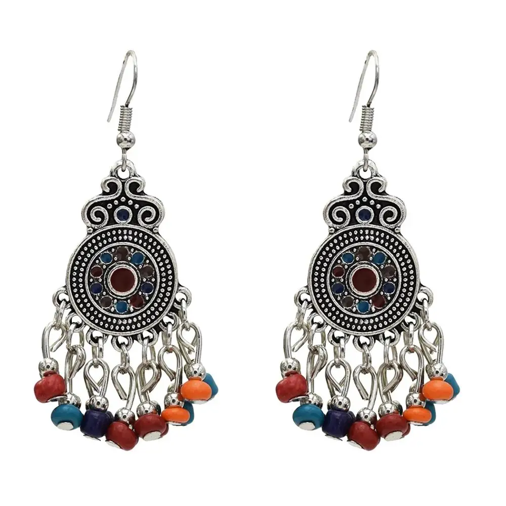 Новые этнические турецкие сережки Jhumka из сплава в индийском стиле массивные