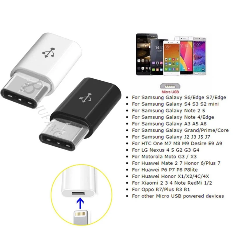 BSLIUFANG мобильный телефон адаптер Micro USB к USB C адаптер Microusb разъем для Xiaomi huawei samsung Galaxy адаптер usb type C