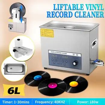 

Professional 6L 220V Liftable LP Album Disc Digital Ultrasonic Cleaner Vinyl Record Washing Ultrasound Cleaning Machine Portable