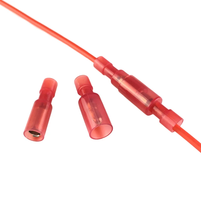 Cosse Electrique bout à bout Vinyle Rouge 0.5~1.0 mm²