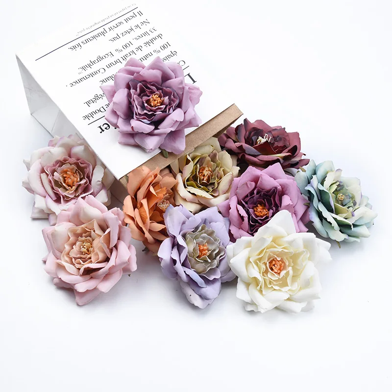 6 шт. украшения для дома Свадебные Декоративные цветы Пион Рождественский альбом