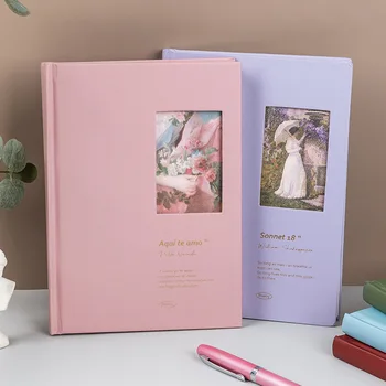 

Hardcover Artistic Notebook Soft Light Colour Painting Cover 76sheets/152pages Cute Stationery Exquisite Diary Gift