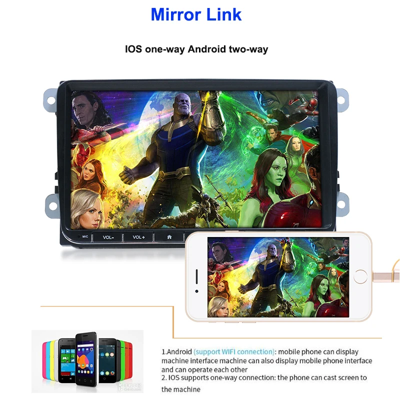 Essgoo 2din Android 9 1 автомобиль радио Bluetooth 'ƈ ГБ/1 ГБ RDS AM DAB Авто GPS навигации WIFI