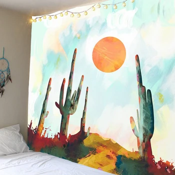 

Cactus sunrise Indian Mandala Tapestry Wall Hanging Bohemian Gypsy Psychedelic Tapiz Witchcraft Tapestry