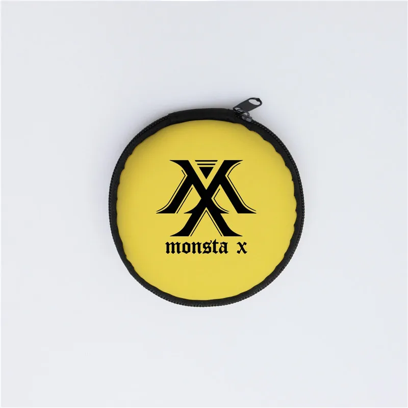 Kpop модный мини-кошелек Got7 Twice Monsta x Exo Seventeen 17 переносной Кошелек для монет мужчины и женщины коробка для наушников коробка для хранения - Цвет: MONSTA X-8