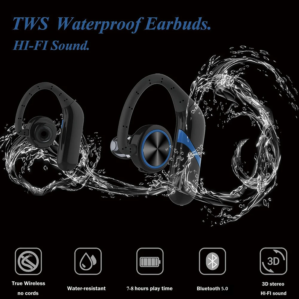 FDBRO S800 TWS Bluetooth наушники 5,0 стерео HIFI Звук беспроводные Bluetooth наушники с микрофоном для iphone xiaomi