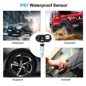 

Hot Car TPMS Tire Pressure Digital Solar Energy Monitoring System Auto Tire Pressure Alarm Systems LCD Display