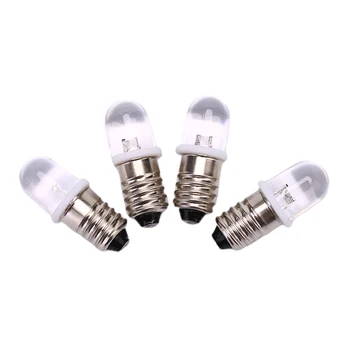 5 Pcs/lot E10 Led Bulb E10 DC 3V 4.5V Instrument Bulb E10 Indicator Bulb Old Fashioned Flashlight Bulb 2.8cm x 1cm