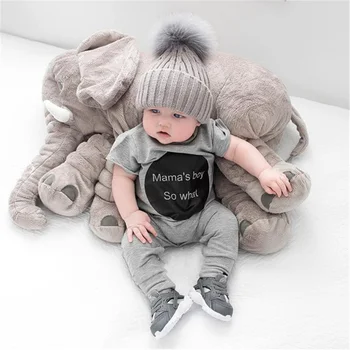 

Baby Plush Elephant Soft Appease Elephant Playmate Calm Doll Infant Toy Elephant Pillow Plush Toys Stuffed Doll Bedding Decor