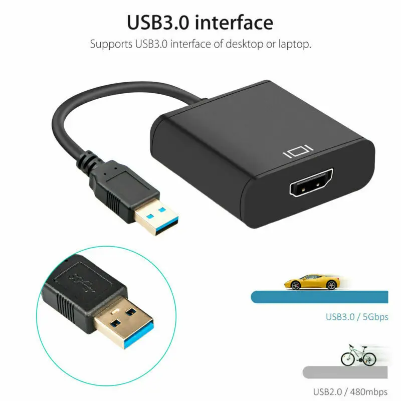 HD 1080P USB 3 0 к HDMI видео аудио кабель адаптер конвертер для ПК PS3 ТВ приставки